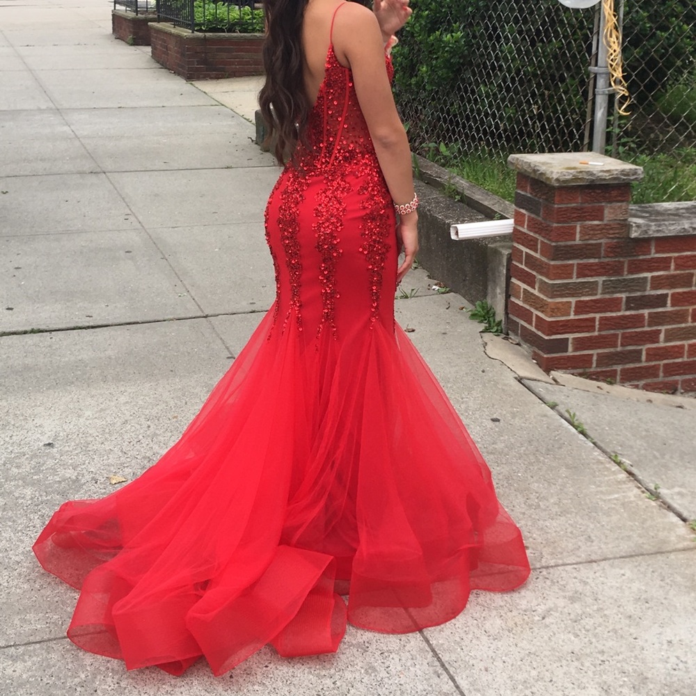 Limited edition Fire engine red Jovani dress